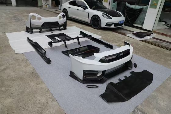 Νισάν GTR Κουτί υφασματικού υλικού άνθρακα GTR r35 Αναβαθμισμένο 2024nismo στυλ εμπρός και πίσω προφυλακτήρες προφυλακτήρων καπό