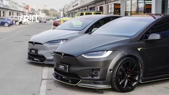 Τεσλά μοντέλο X Carbon Fiber Body Kit μοντέλο X Carbon Fiber μπροστινό διάχυτο χείλη Spoiler κουκούλα τροχός τόξο ευρύ σώμα κιτ
