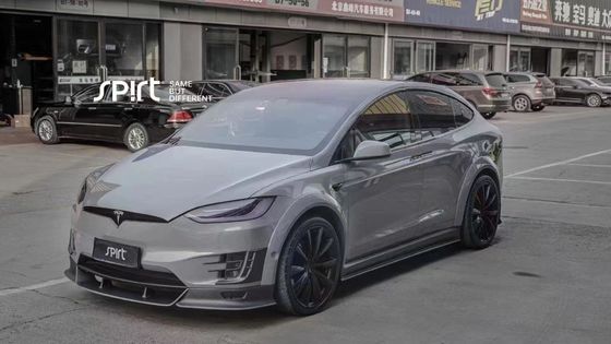 Τεσλά μοντέλο X Carbon Fiber Body Kit μοντέλο X Carbon Fiber μπροστινό διάχυτο χείλη Spoiler κουκούλα τροχός τόξο ευρύ σώμα κιτ