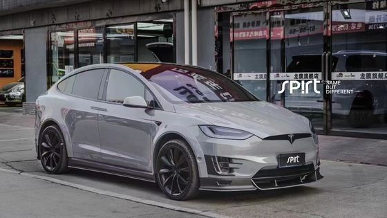 Τεσλά μοντέλο X Carbon Fiber Body Kit μοντέλο X Carbon Fiber μπροστινό διάχυτο χείλη Spoiler κουκούλα τροχός τόξο ευρύ σώμα κιτ