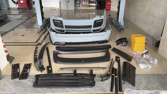 Μαύρο Range Rover Bodykits 240mm Carbon Fiber Widebody Kit 2019-