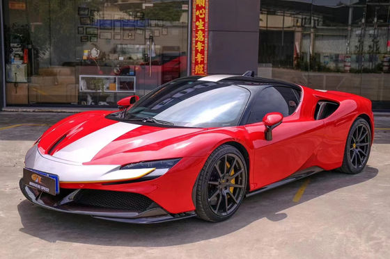 Για τη Ferrari SF90 στεγνό κουτί σώματος από ανθρακονήματα SF90 OEM Style Carbon Fiber Front Lip Diffuser Spoiler Side Skirt