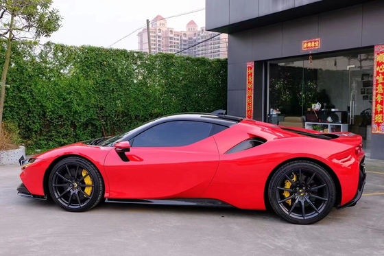 Για τη Ferrari SF90 στεγνό κουτί σώματος από ανθρακονήματα SF90 OEM Style Carbon Fiber Front Lip Diffuser Spoiler Side Skirt