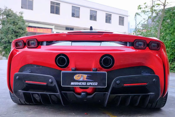 Για τη Ferrari SF90 στεγνό κουτί σώματος από ανθρακονήματα SF90 OEM Style Carbon Fiber Front Lip Diffuser Spoiler Side Skirt