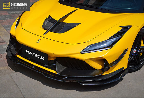 Πακέτο από ανθρακονήματα τύπου Paktechz για τη Ferrari F8 Πακέτο από ανθρακονήματα στο σώμα Μπροστά φτυάρι πίσω διασκορπιστής