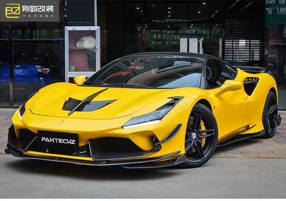 Πακέτο από ανθρακονήματα τύπου Paktechz για τη Ferrari F8 Πακέτο από ανθρακονήματα στο σώμα Μπροστά φτυάρι πίσω διασκορπιστής