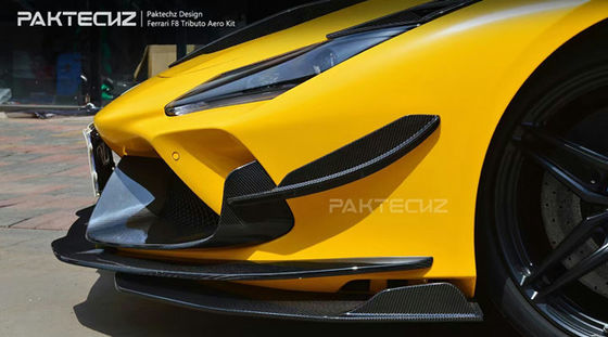 Πακέτο από ανθρακονήματα τύπου Paktechz για τη Ferrari F8 Πακέτο από ανθρακονήματα στο σώμα Μπροστά φτυάρι πίσω διασκορπιστής