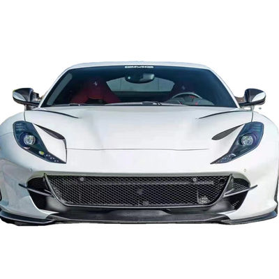 Ξηρή ανθρακική ίνα για Ferrari 812 Carbon Fiber Body Kit 812 Αναβαθμισμένο Nivic Style Front Lip Diffuser Spoiler Hood