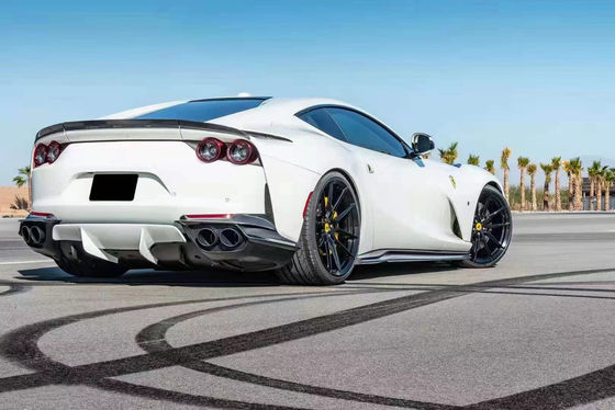 Ξηρή ανθρακική ίνα για Ferrari 812 Carbon Fiber Body Kit 812 Αναβαθμισμένο Nivic Style Front Lip Diffuser Spoiler Hood