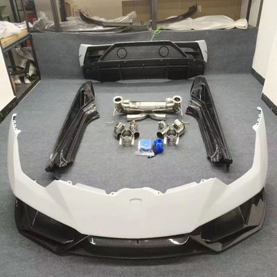 Λευκό EVO στυλ Carbon Fiber Body Kit αντικαταστήστε μπροστινό και πίσω προφυλακτήρα Evo Widebody Kit
