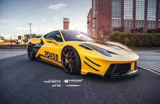 Για Ferrari 458 Carbon Fiber Body Kit 458 Αναβαθμισμένο PD Style Μπροστά και πίσω