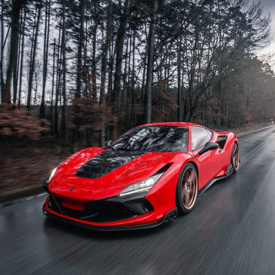 Για Ferrari F8 Carbon Fiber Body Kit F8 Αναβαθμισμένο KEYVANY Στυλ μπροστινό φτυάρι διάχυσης