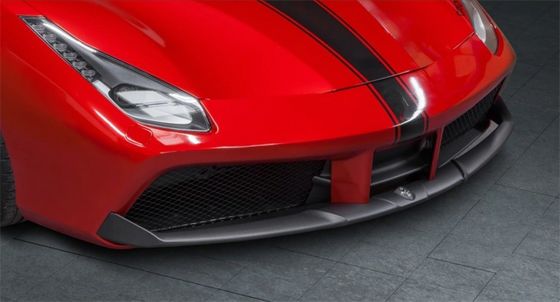 Για την Ferrari 488 Carbon Fiber Body Kit 488 Upgraded Capristo Style Carbon Fiber Front Lip Diffuser Σπόιλερ