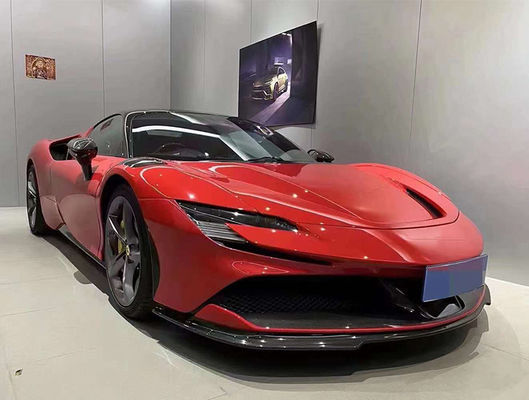 Για τη Ferrari SF90 στεγνό κουτί σώματος από ανθρακονήματα SF90 RH Style Carbon Fiber Front Lip Diffuser Spoiler Side skirt