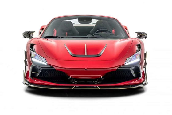Συσκευές αυτοκινήτων για Ferrari F8 Carbon Fiber Body Kit F8 Upgrade MSY Style Μπροστά φτυάρι διασκορπιστήριος σπόιλερ πλευρική φούστα κιτ σώματος