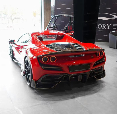 Συσκευές αυτοκινήτων για Ferrari F8 Carbon Fiber Body Kit F8 Upgrade MSY Style Μπροστά φτυάρι διασκορπιστήριος σπόιλερ πλευρική φούστα κιτ σώματος
