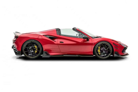 Συσκευές αυτοκινήτων για Ferrari F8 Carbon Fiber Body Kit F8 Upgrade MSY Style Μπροστά φτυάρι διασκορπιστήριος σπόιλερ πλευρική φούστα κιτ σώματος