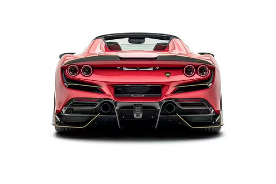 Συσκευές αυτοκινήτων για Ferrari F8 Carbon Fiber Body Kit F8 Upgrade MSY Style Μπροστά φτυάρι διασκορπιστήριος σπόιλερ πλευρική φούστα κιτ σώματος