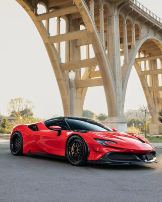 Για τη Ferrari SF90 Carbon Fiber Body Kit SF90 Αναβάθμιση RYFT Style Jump Down Front Lip Diffuser Spoiler Body Kit