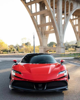 Για τη Ferrari SF90 Carbon Fiber Body Kit SF90 Αναβάθμιση RYFT Style Jump Down Front Lip Diffuser Spoiler Body Kit