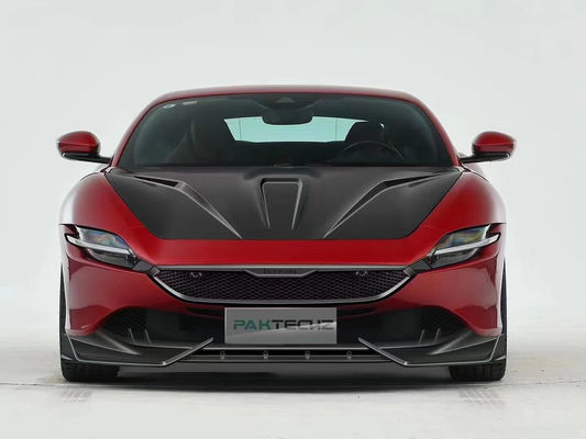 Ξηρή ανθρακική ίνα για τη Ferrari ROMA Ανθρακική ίνα Κουτί σώματος ROMA Ανθρακική ίνα Μπροστά χείλος διάχυσης Spoiler Hood Grill Kit σώματος