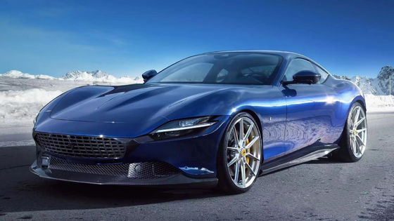 Για τη Ferrari Roma Carbon Fiber Body Kit Η Roma αναβαθμίζει το νέο στυλ Carbon Fiber Front Lip Diffuser Spoiler Side Skirt Body Kit