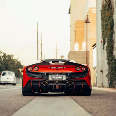 240 X 80 X 50mm Ferrari Body Kit Κλειδί Στυλ Μπροστά Σπλιττερ Διαχέτης Φύλλα άνθρακα
