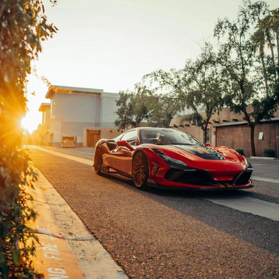 240 X 80 X 50mm Ferrari Body Kit Κλειδί Στυλ Μπροστά Σπλιττερ Διαχέτης Φύλλα άνθρακα