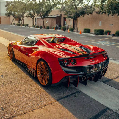 240 X 80 X 50mm Ferrari Body Kit Κλειδί Στυλ Μπροστά Σπλιττερ Διαχέτης Φύλλα άνθρακα
