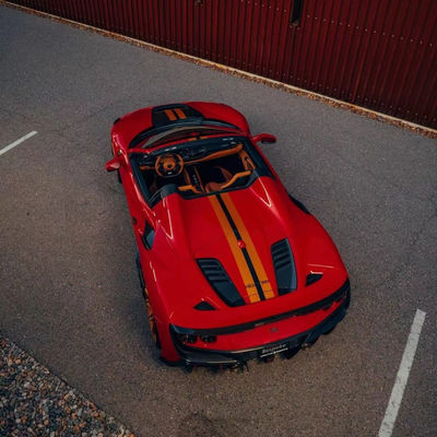 240 X 80 X 50mm Ferrari Body Kit Κλειδί Στυλ Μπροστά Σπλιττερ Διαχέτης Φύλλα άνθρακα