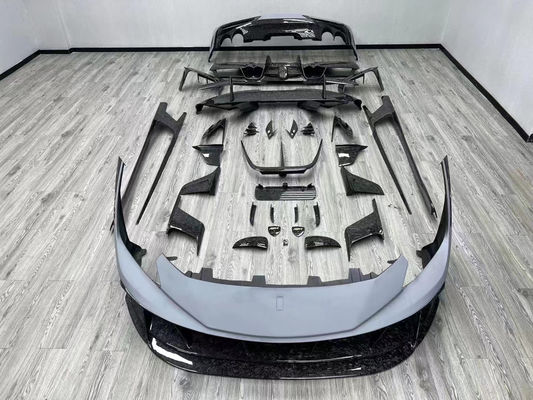 Γαλάζιο F8 Ferrari Body Kit F8 MSY Στυλ Μπροστά Μπάμπερ Λίπ Body Kit Spoiler Πλευρές φούστες
