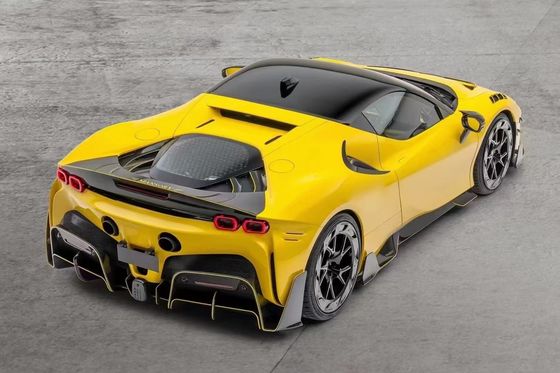 SF90 Ferrari Body Kit MSY Στυλ Ανθρακονήματα πίσω προφυλακτήρα χείλη Spoiler πλευρική φούστα