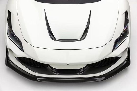 F8 Ferrari Carbon Car Body Kit VOS Style PP Carbon Fiber Lip Spoiler Κουκούπι Κουκούπι