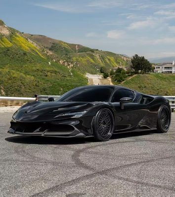 SF90 Ferrari Carbon Fiber Body Kit 1016 Στυλ Μπροστά χείλη Αεροδομή Μαύρο Σπόιλερ Φέντερ