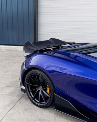 Μπλε 720s Wide Body Kit McLaren Carbon Fiber Μπροστά χείλη διάχυσης