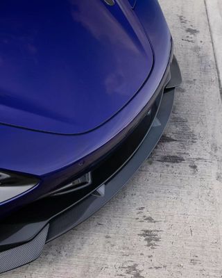 Μπλε 720s Wide Body Kit McLaren Carbon Fiber Μπροστά χείλη διάχυσης