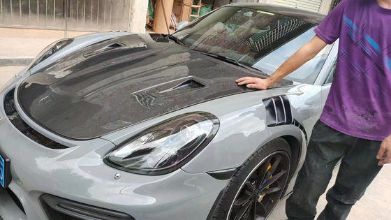 Προϊόντα από ανθρακικές ίνες για την Porsche 981 Boxster Carbon Fiber Hood 981 Carbon Fiber Engine Hatch Cover 2013-2015