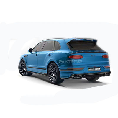 Αυτοκινητό Μπλε Bentley Bentayga Σώμα Κιτ Widebody Ανθρακονήματα Μπροστά χείλη Diffuser Wing Hood