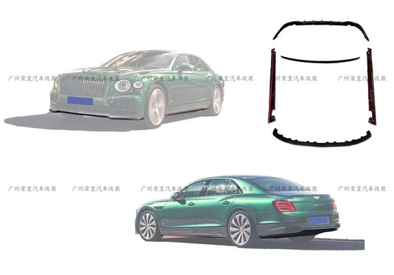 Flying Spur Bentley Body Kit W12 Στυλ Carbon Fiber Lip Kit 2019 Διασκορπιστής Σπόιλερ Πλευρική Φούστα