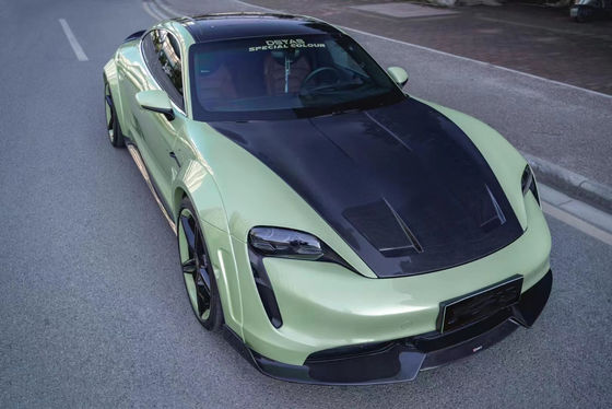 Νέο προϊόν για την Porsche Taycan Κουτί σώματος από ανθρακονήματα Taycan Wide Bodyki Front Shovel Side Skirt Spoiler Diffuser