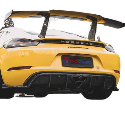Για την Porsche 718 Boxster Cayman, υλικό υλικού άνθρακα 718 άνθρακα πίσω διαχέτης EVO Style 718 άνθρακα