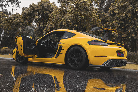 Για την Porsche 718 Boxster Cayman, υλικό υλικού άνθρακα 718 άνθρακα πίσω διαχέτης EVO Style 718 άνθρακα