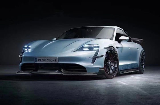 Συσκευές αυτοκινήτων για Porsche Taycan Κιτ σώματος από ανθρακονήματα TAYCAN Upgrade REVOZPORT Style Front Shovel Diffuser Spoiler Body Kit