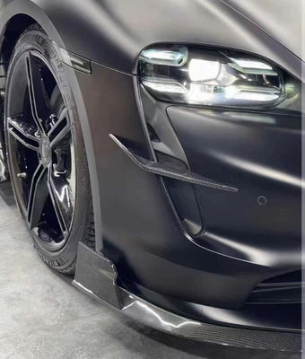Συσκευές αυτοκινήτων για Porsche Taycan Κιτ σώματος από ανθρακονήματα TAYCAN Upgrade REVOZPORT Style Front Shovel Diffuser Spoiler Body Kit