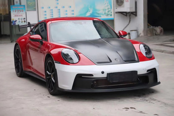 PP πλαστικό υλικό κιτ σώματος για Porsche911 992 992 Αναβαθμισμένο στυλ GT3 μπροστινό και πίσω προφυλακτήρα πλευρική φούστα Spoiler Hood κιτ σώματος