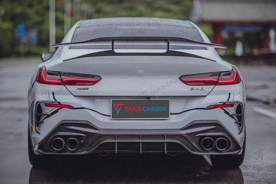 Συσκευές αυτοκινήτου για BMW Σειράς 8 G14 G15 G16 840i Κιτ σώματος από ανθρακονήματα 840i Ανθρακονήματα μπροστινή κουκούλα διασκορπισμένος σπόιλερ πλευρική φούστα