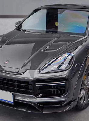 Για την Porsche Cayenne Carbon Fiber Wide Body Kit Η Cayenne αναβαθμίζει το στυλ MSY Carbon Fiber Front Lip Diffuser Spoiler Hood