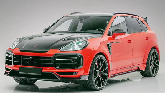 Για την Porsche Cayenne Carbon Fiber Wide Body Kit Η Cayenne αναβαθμίζει το στυλ MSY Carbon Fiber Front Lip Diffuser Spoiler Hood
