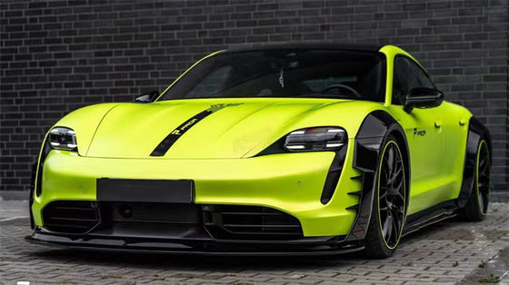 Για το Porsche Taycan Wide-body Kit Το Taycan αναβαθμίζει το PD με στυλ Carbon Fiber Front Lip Diffuser Spoiler Side Skirt Wheel Arch