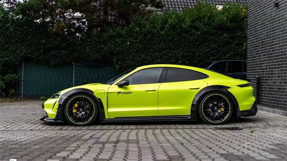 Για το Porsche Taycan Wide-body Kit Το Taycan αναβαθμίζει το PD με στυλ Carbon Fiber Front Lip Diffuser Spoiler Side Skirt Wheel Arch